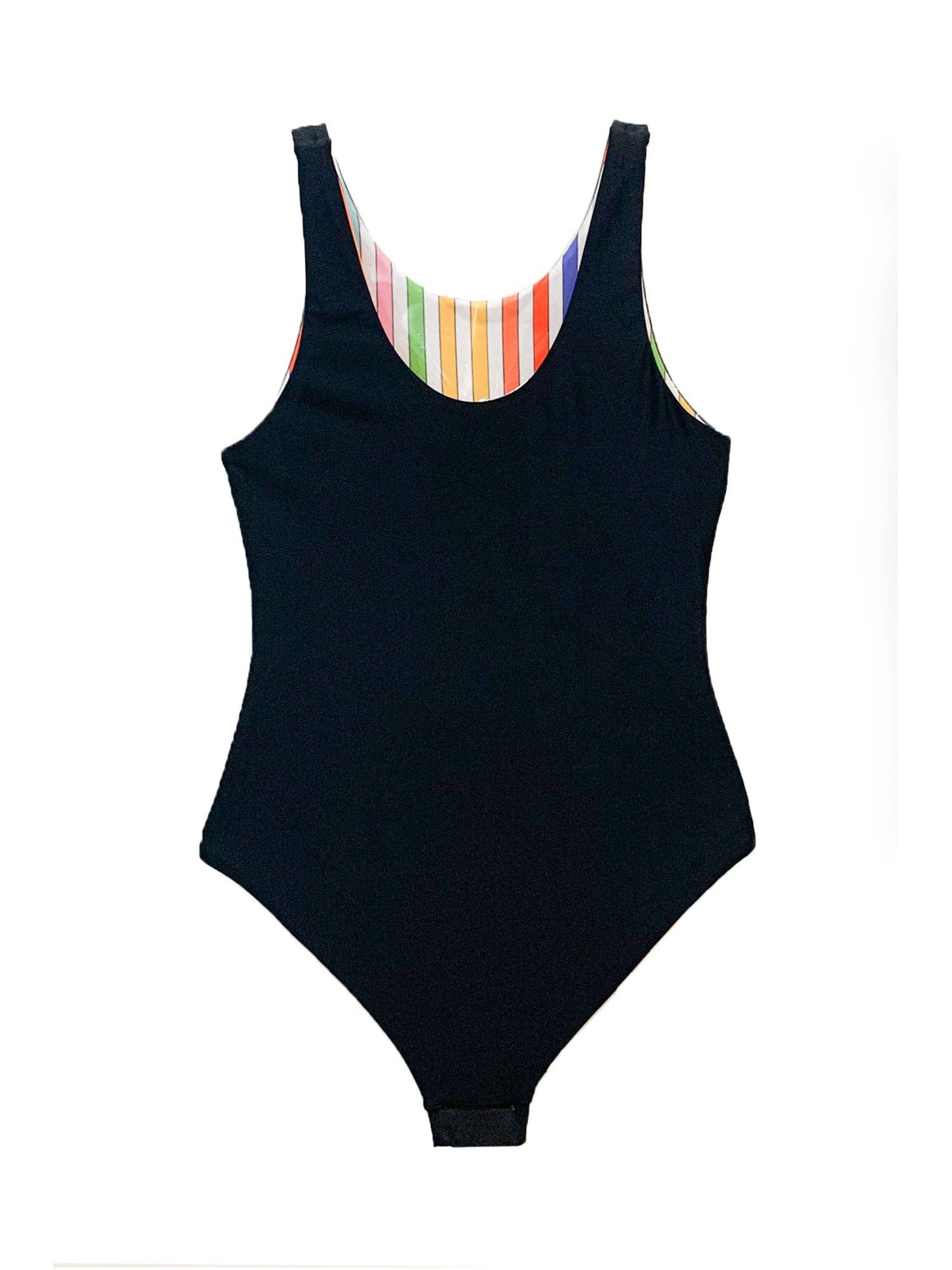 Limeapple - Wholesale One Piece Swimsuit - Kids - Rebel - Reversible Rainbow Sunglasses One Piece Swimsuit6