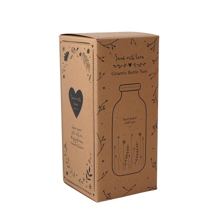 CGB Giftware - Wholesale Vase - Send With Love 'Hand Picked..' Ceramic Bottle Vase5