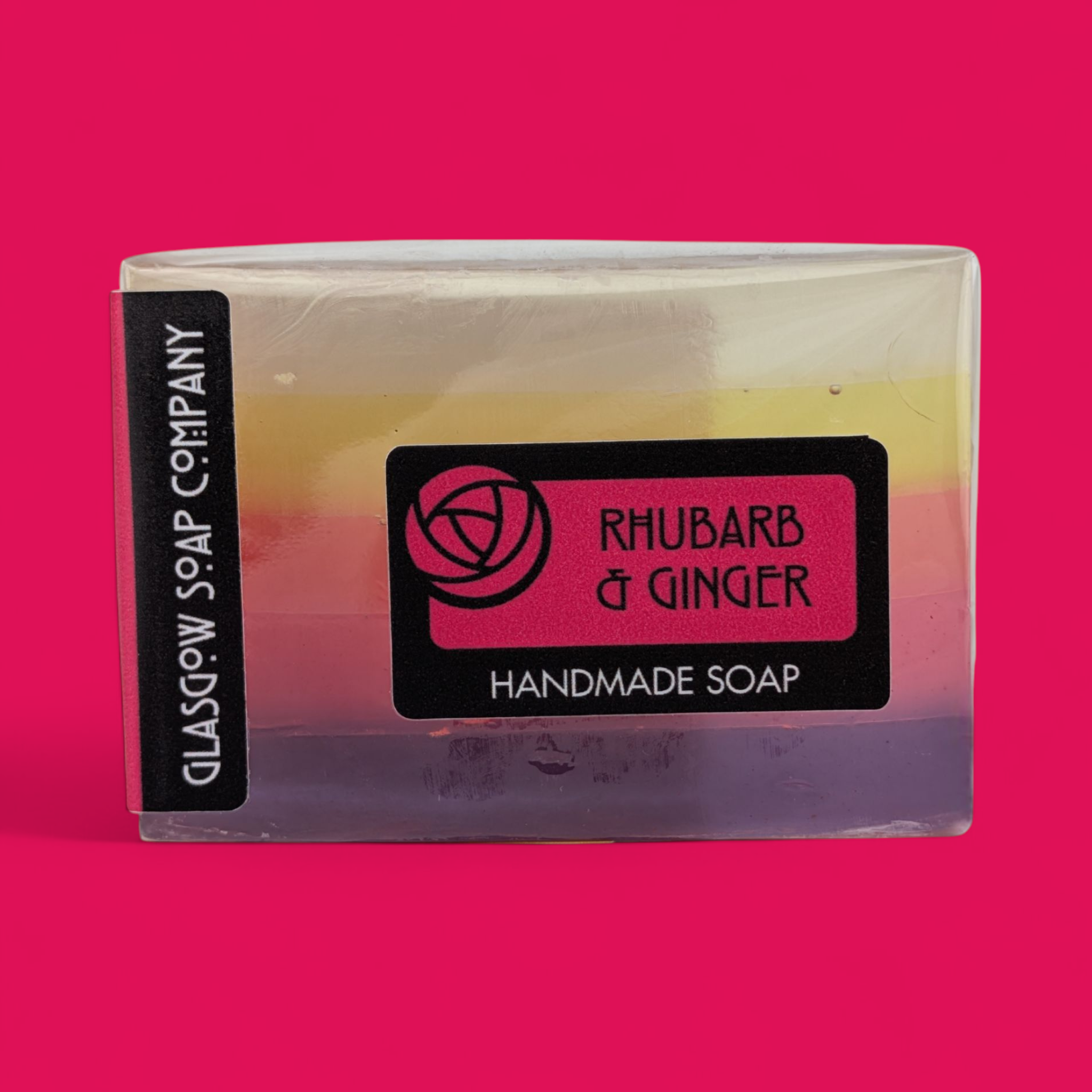 Glasgow Soap Company Ltd – wholesale Bar Soap – Rhubarb and Ginger Handmade Soap Slice 120g1