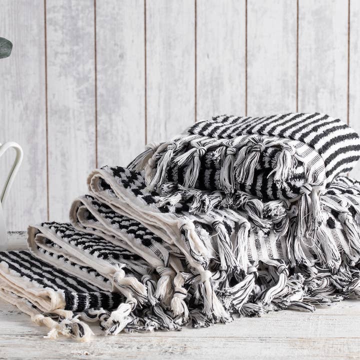 Kikoya - Wholesale Hand Towel - Stripe Bubble Handloomed Turkish Hand Towels 17x38" Bohemian5