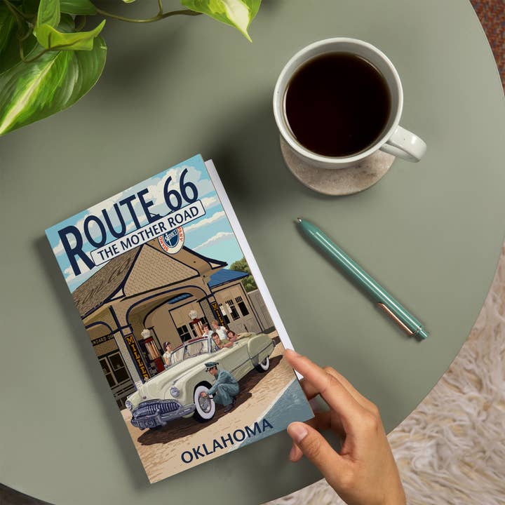 Lantern Press - Wholesale Journal/Diary - PREMIUM JOURNAL Oklahoma, Route 66, Service Station1