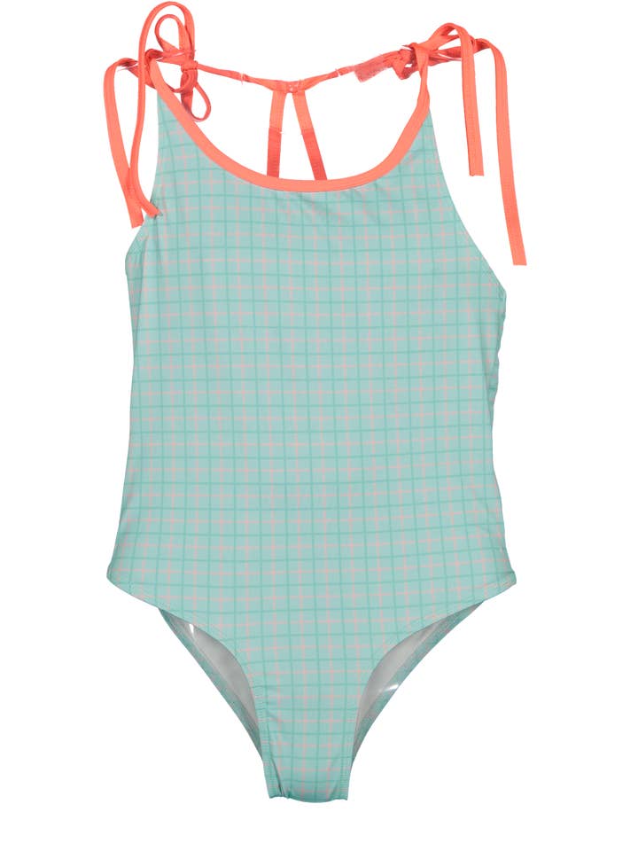 Gingham splash swimsuit for wholesale by Paperboat