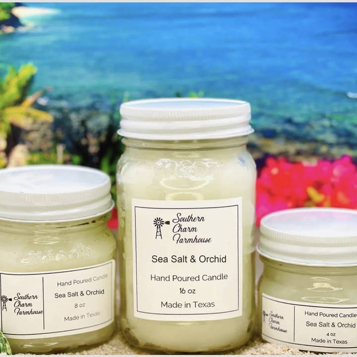 Sea Salt & Orchid, 16 oz. for wholesale by Southern Charm Farmhouse