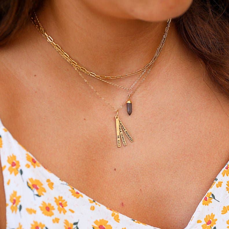 Chocolate and Steel - Wholesale Pendant/Charm Necklace - Be Kind Whenever Possible, It's Always Possible -Dalai Lama Quote Necklace2