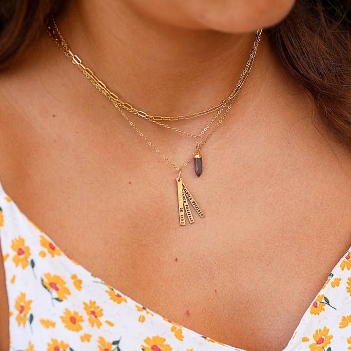 Chocolate and Steel - Wholesale Pendant/Charm Necklace - Be Kind Whenever Possible, It's Always Possible -Dalai Lama Quote Necklace2