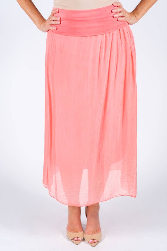 TINA Stephens Italy/Tees By Tina - Vendita all'ingrosso Gonna - Donna - Gonna in vita pieghevole in seta Brenda (SL204)15