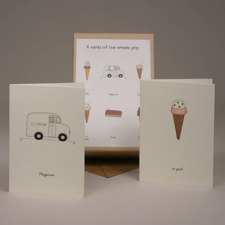 Zes kleine kaarten van ijsvreugde- Boxed Cards. voor wholesale door Beth Mueller