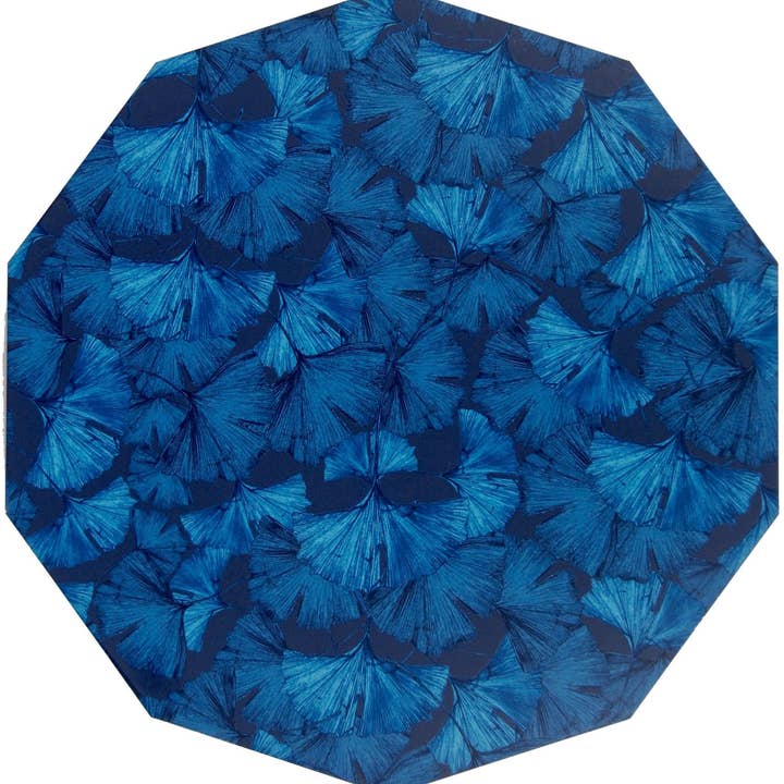 Tisch New York - Wholesale Placemat - Placemat/Coaster, Gingko (Blue)
