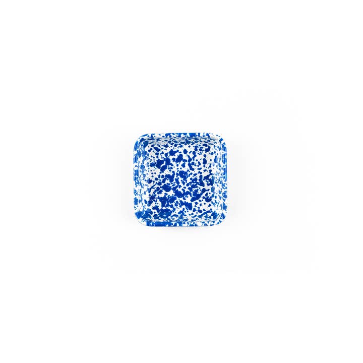 Crow Canyon Home – wholesale Serving tray – Splatter Enamelware Small Square Tray1