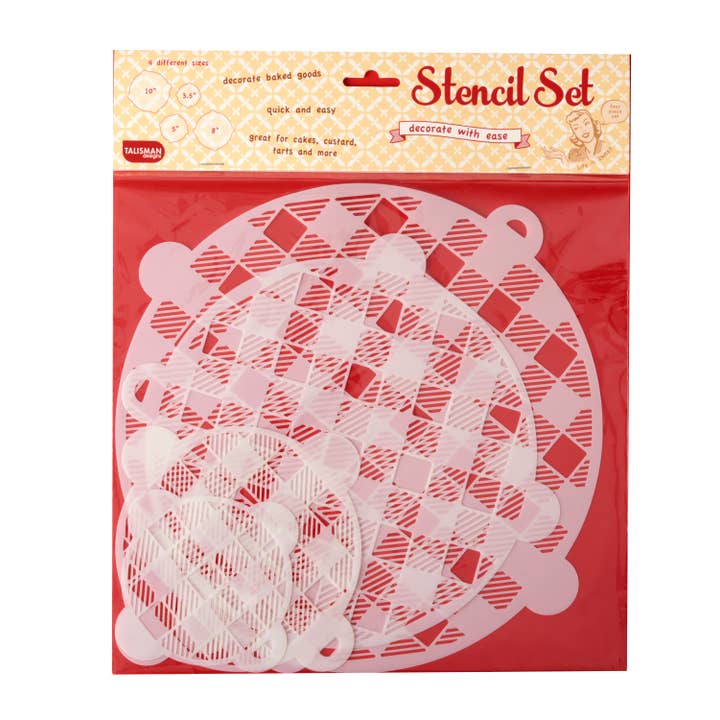 TALISMAN DESIGNS - Vendita all'ingrosso Strumento per decorazione - Set di Stencil per Dolci - Scozzese (Set di 4)