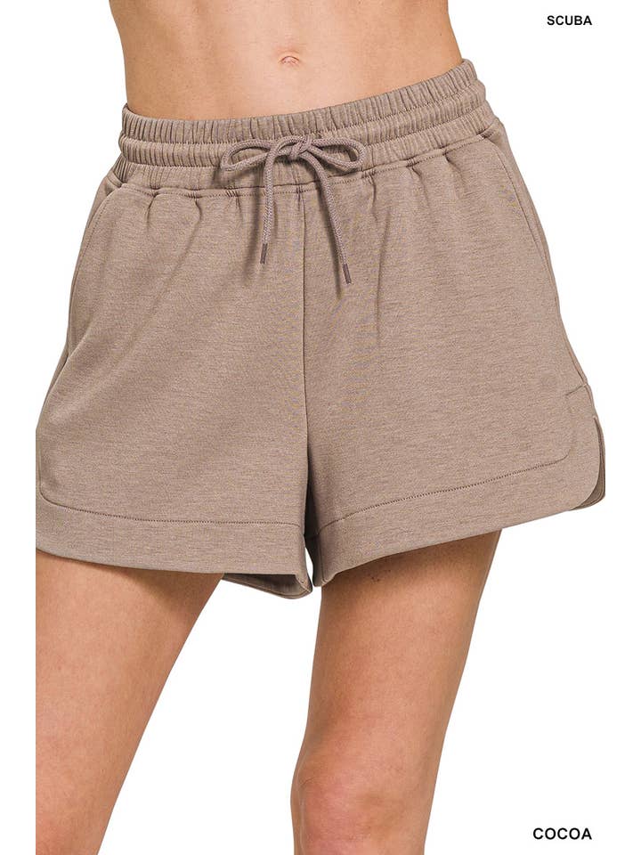 Vanilla Monkey - Wholesale Lounge Shorts - Women's - Scuba Elastic Waistband Shorts With Pocket12