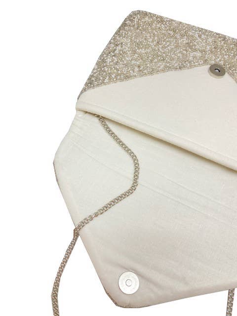 Ole - Wholesale Clutch Bag - Women's - Silver Wifey Beaded Clutch LAC-SS-4963