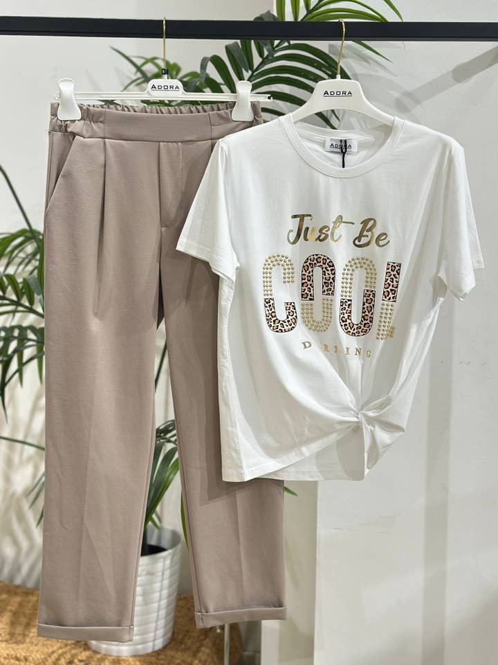 Cotton T-Shirt ''JUST BE COOL'' for wholesale by ADORA