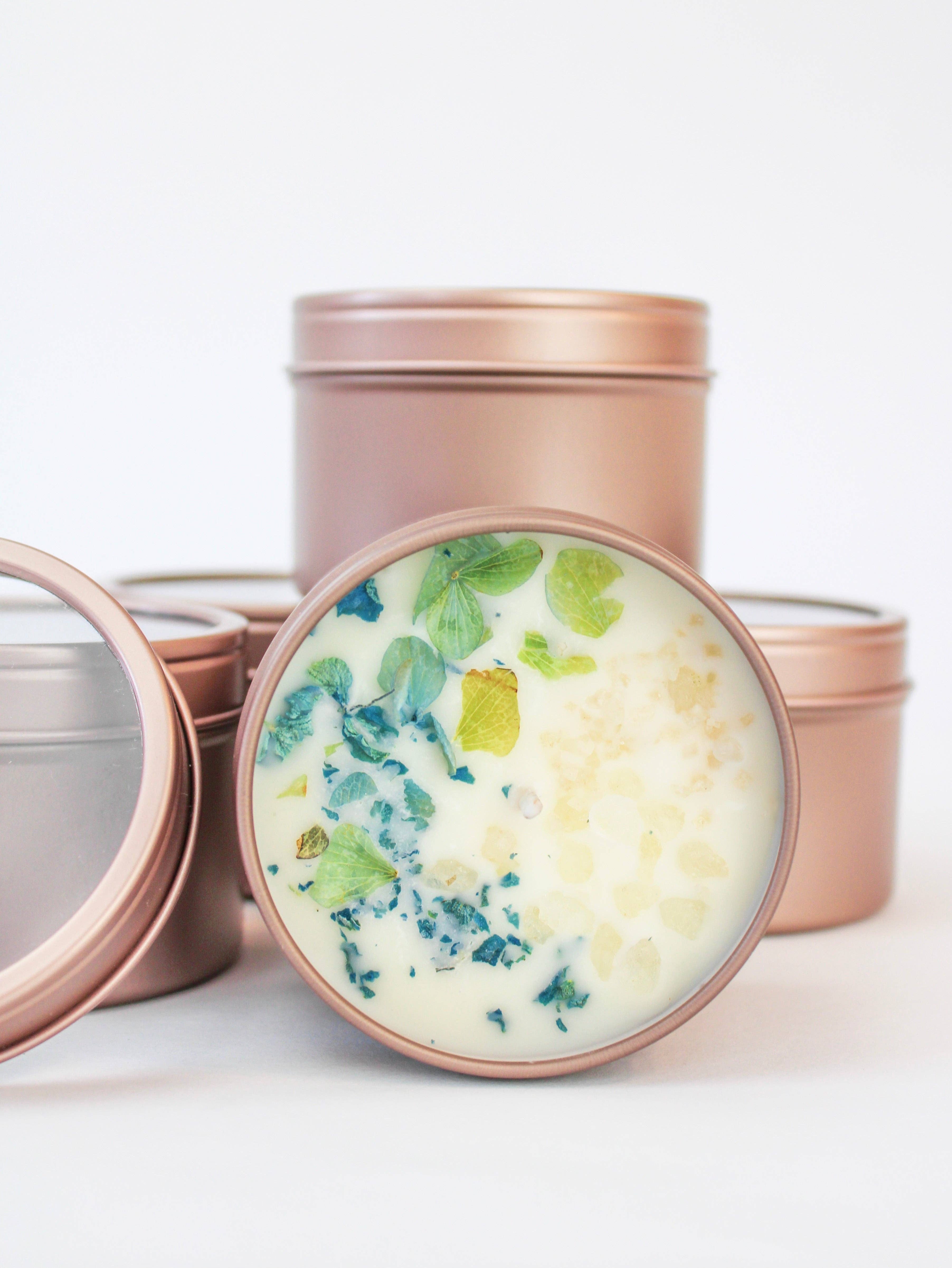 Ash & Rose - Wholesale Jar/Filled Candle - Unlabeled 4 oz Botanical Soy Wax Candles - Party Favors, Wedding, Birthday, Bulk Gifts, White Label, Customizable, Handmade1