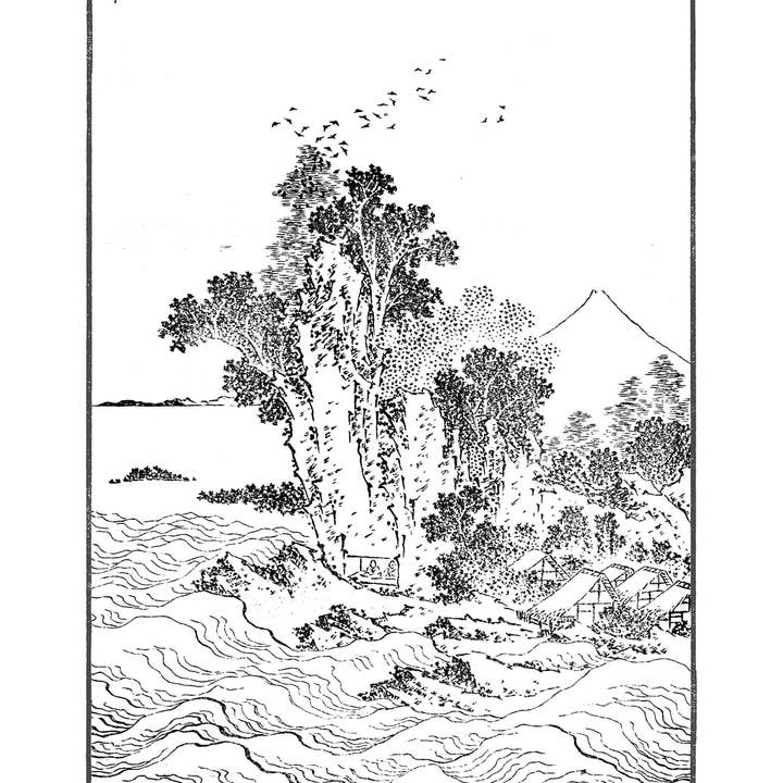 Pomegranate – wholesale Colouring and activity book – adult – Hokusai: Views of Mt. Fuji Coloring Book5