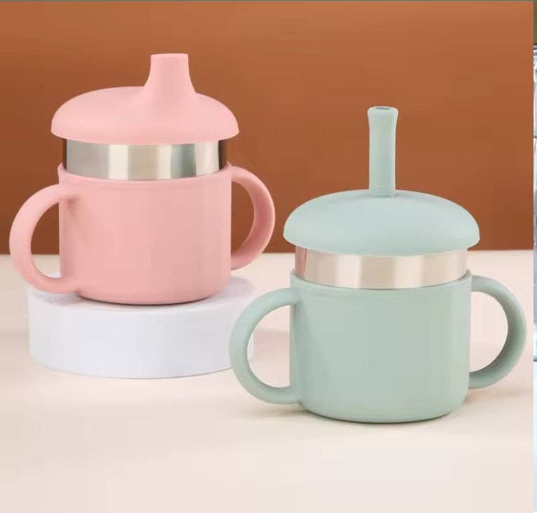 CBC DESIGNS - Wholesale Drinking Glass/Cup - Kids & Baby - CBC Kids- 3-in-1 Stainless and Silicone Sippy Cup5