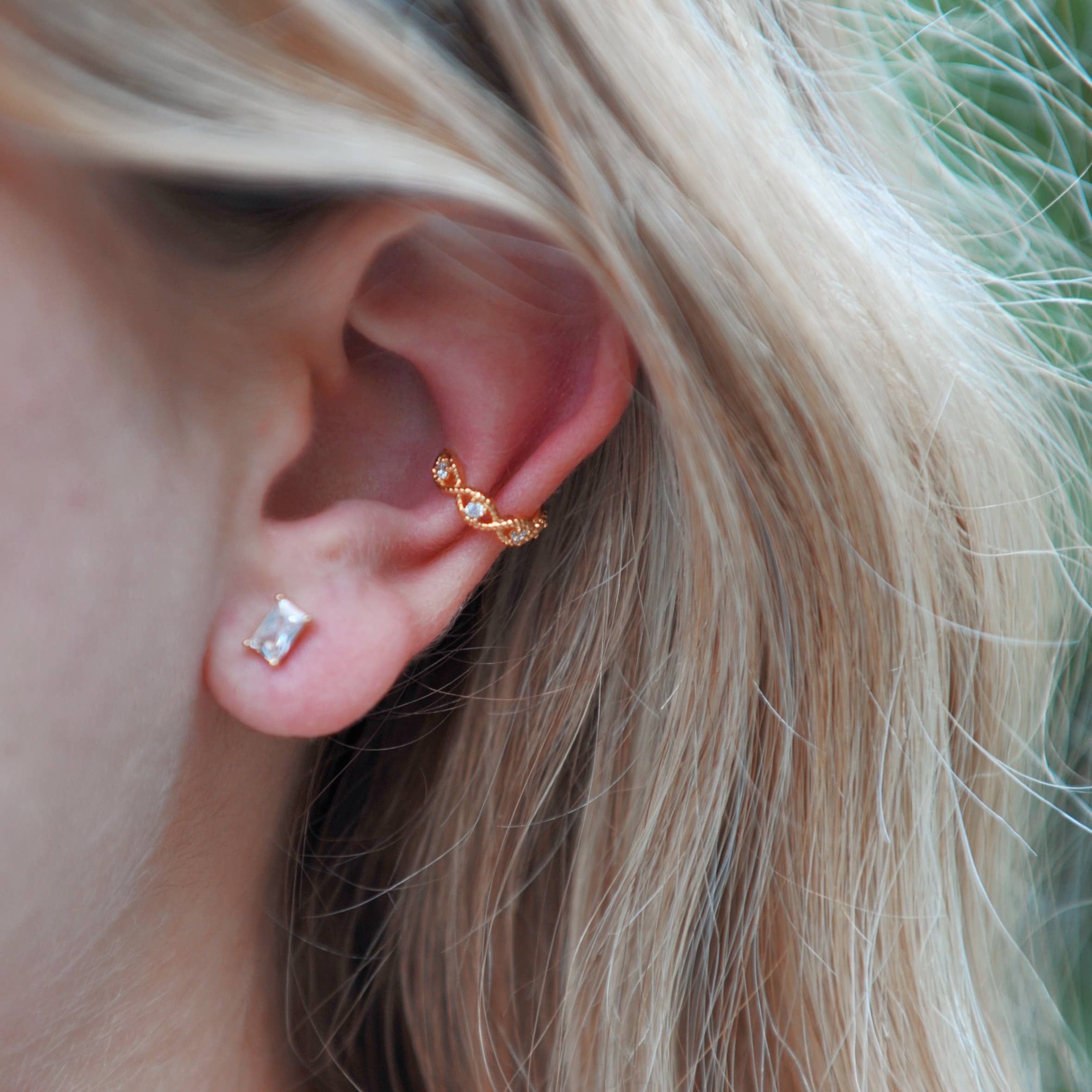 Oh So Lovely - Wholesale Cuff/Wrap Earrings - Lace CZ Ear Cuff5