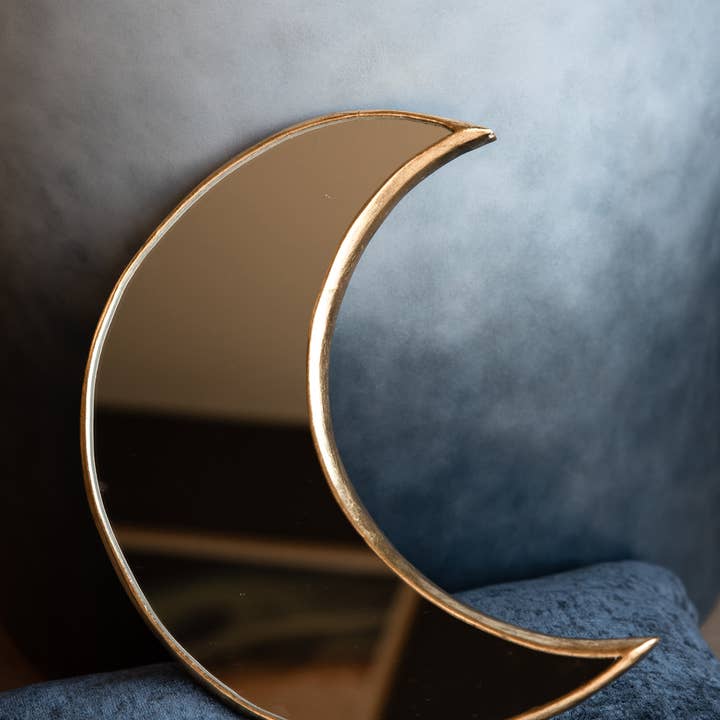 Specchio da parete peruviano - Crescent Moon per la vendita all'ingrosso da parte di Luna Sundara