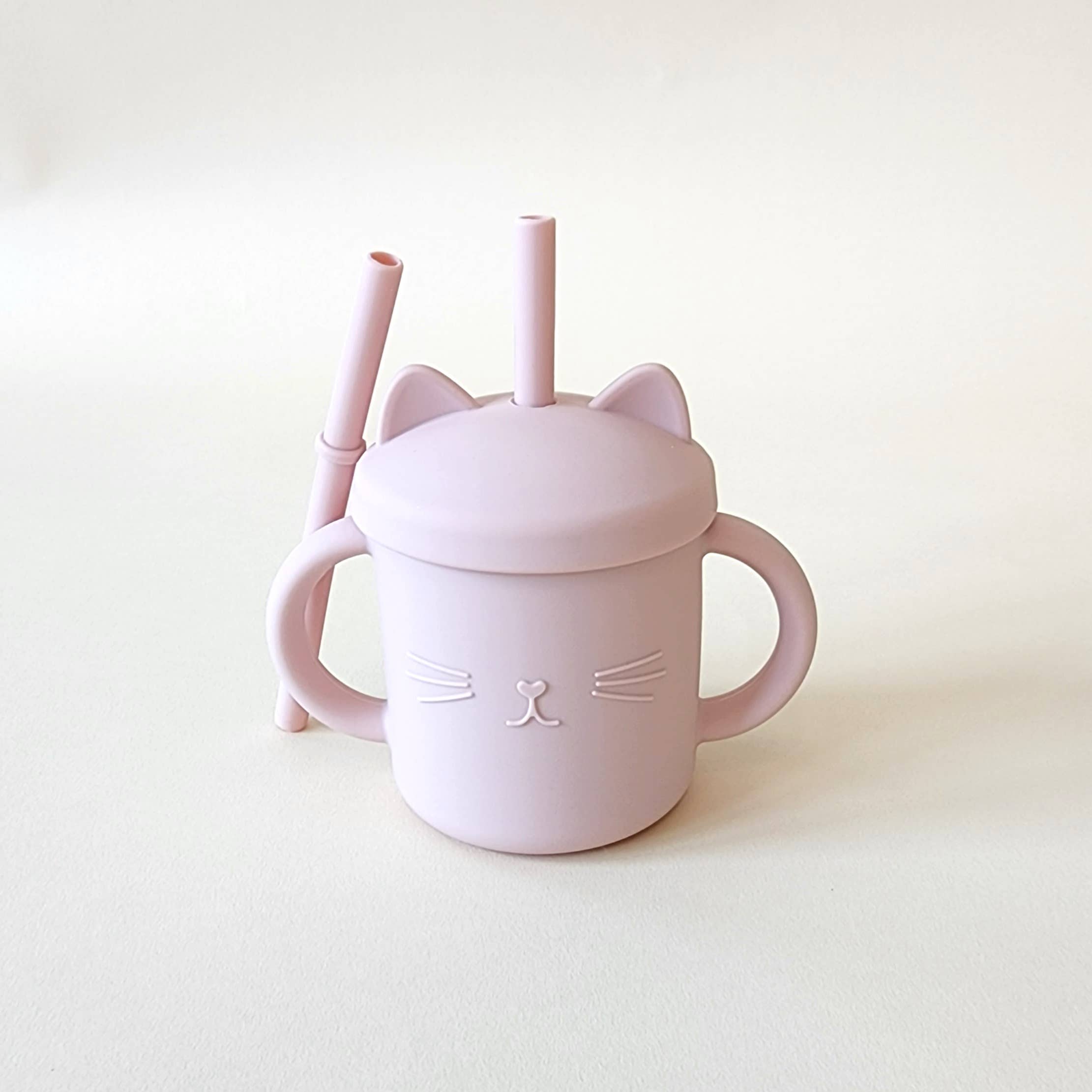 Minito & Co. - Wholesale Drinking Glass/Cup - Kids & Baby - New Meow Double Handle Cat Cups0