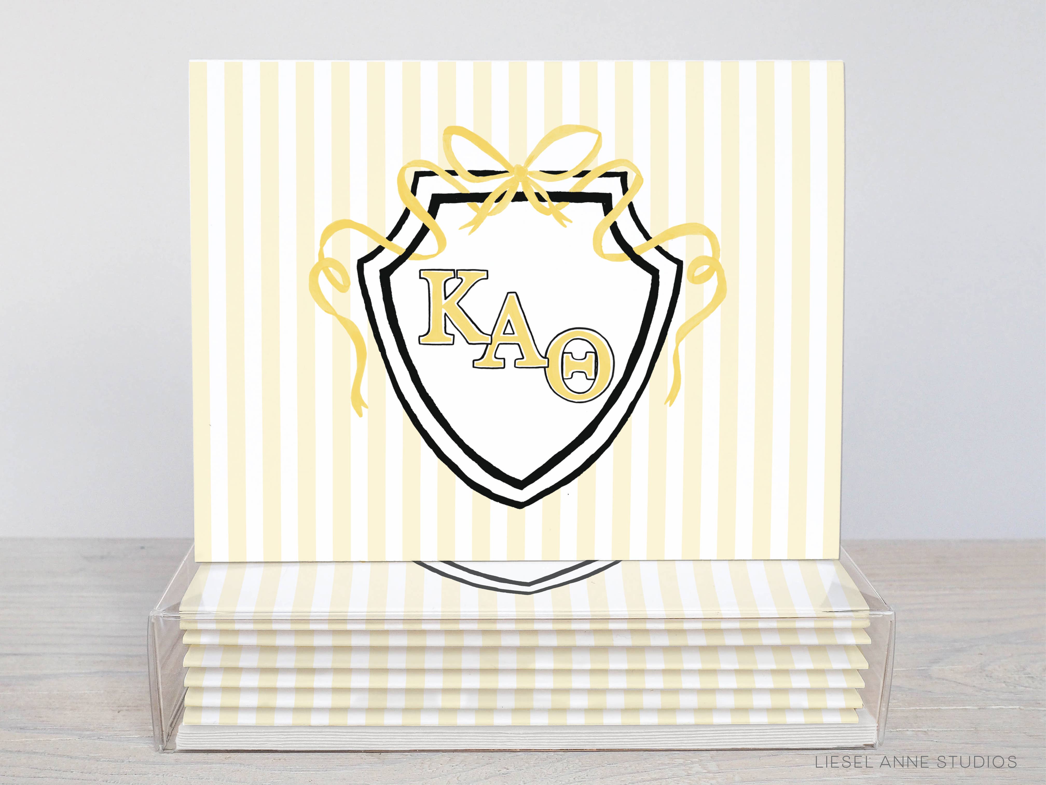Liesel Anne Studios – wholesale Everyday greeting card – Kappa Alpha Theta Crest Card Box Set [Officially Licensed]0