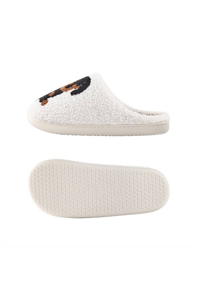 White Dachshund Fleece Slippers MMD045 for wholesale on Faire2