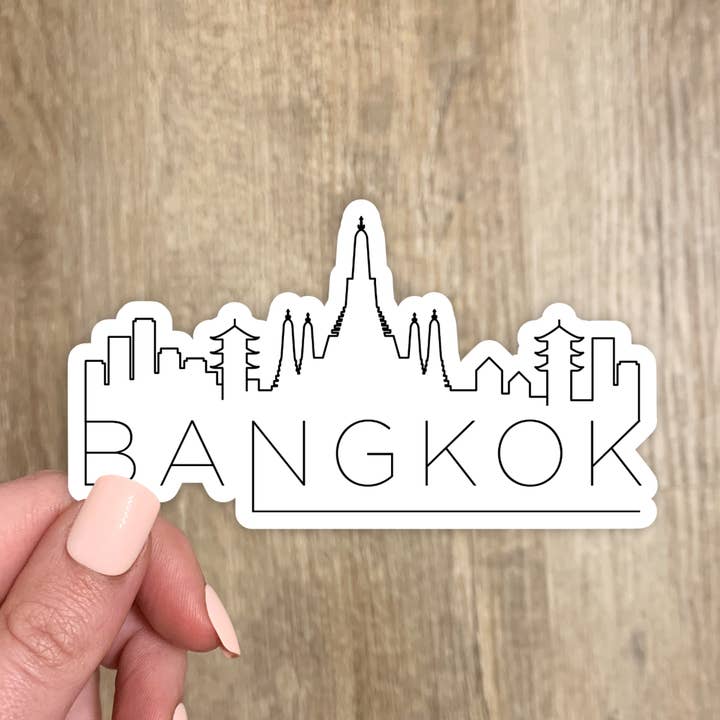 Bangkok Skyline Sticker (20 Color Options) for wholesale by The State Stickers