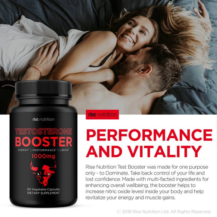 Rise Nutrition - Wholesale Oral Supplement/Vitamin - Testosterone Booster with Maca & Tribulus - 60 Capsules3