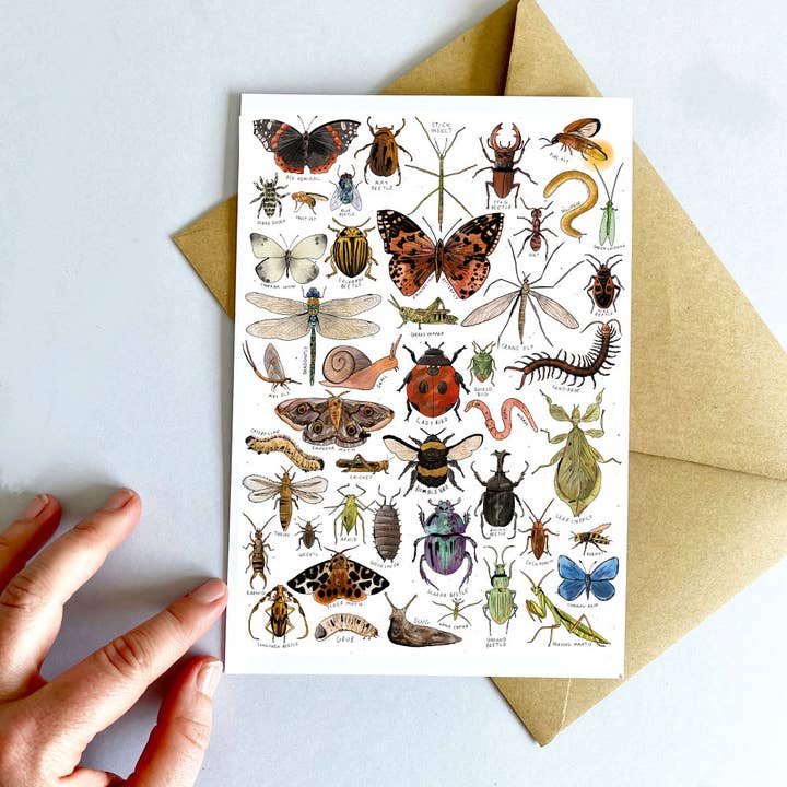 Bug Hunter Art Print | Greeting Card for wholesale by Where The Wildlings Roam