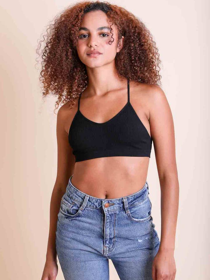 Leto Accessories - Wholesale Bralette - Women's - Leto Original - Tattoo Mesh Racerback Bralette
