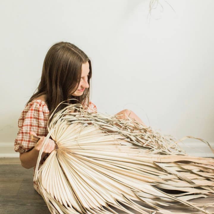 The Blooming Palm - Wholesale Retailer sample – Home decor - 3ft. JUMBO Sun-Dried Wild Untouched Palm Leaf Wispy Frond15