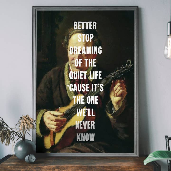 Ink & Drop – wholesale Art print – Town called Malice lyrics altered art quote print