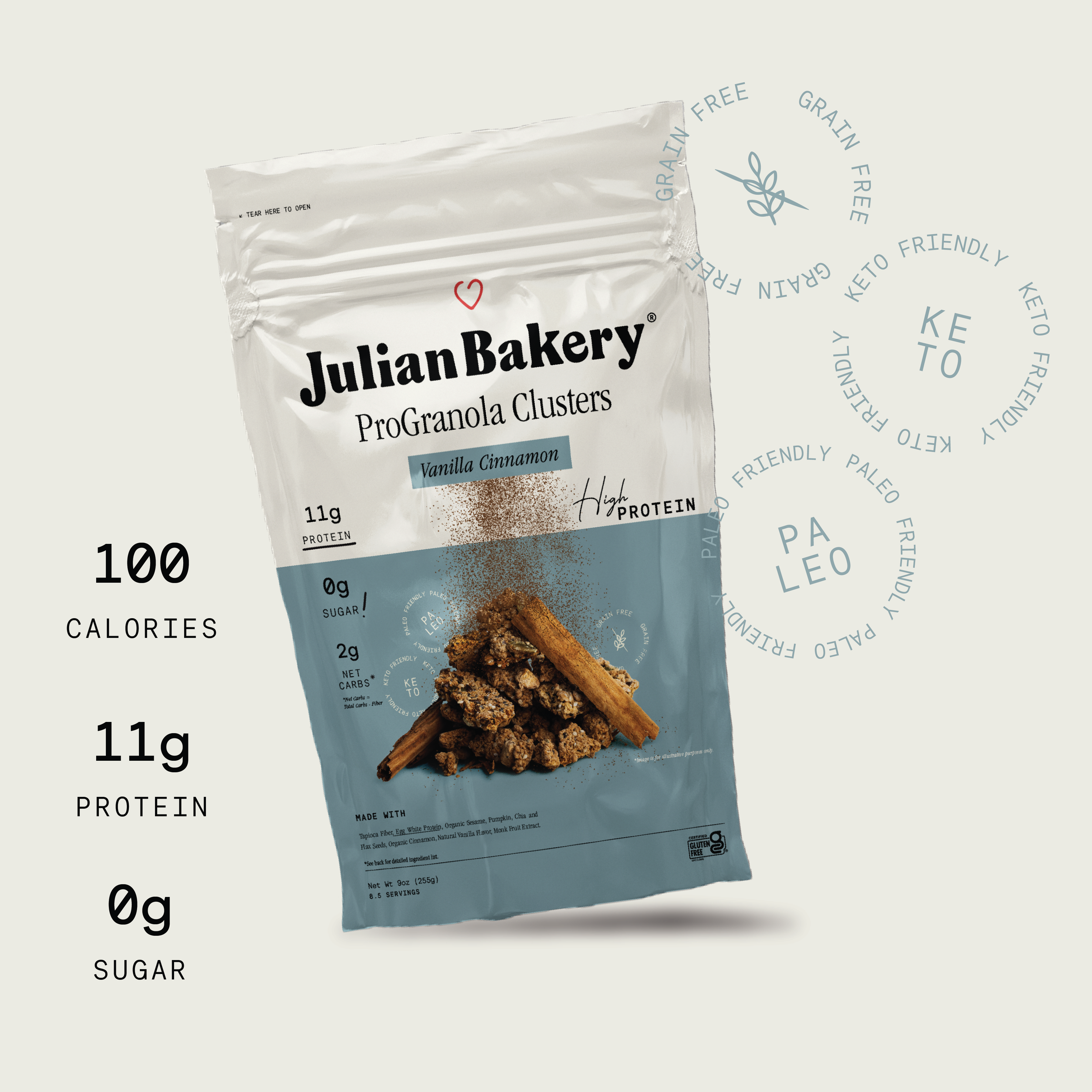Julian Bakery - Vente Granolas - ProGranola Clusters Vanille Cannelle1