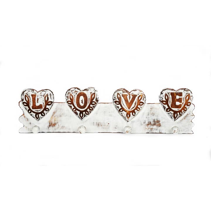 Bamboo Source Tropical Decor - Wholesale Mobile - Wooden Love Heart Strand