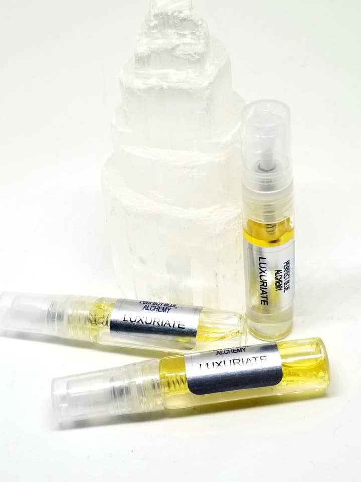 Spray campione di profumo Luxuriate per la vendita all'ingrosso da parte di Perfect Blue Alchemy