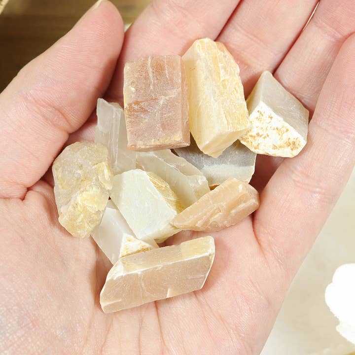 Natures Artifacts Inc - Wholesale Spiritual Stone/Crystal - 1/4 lb Moonstone Raw Chips - Natural Moonstone Crystal2