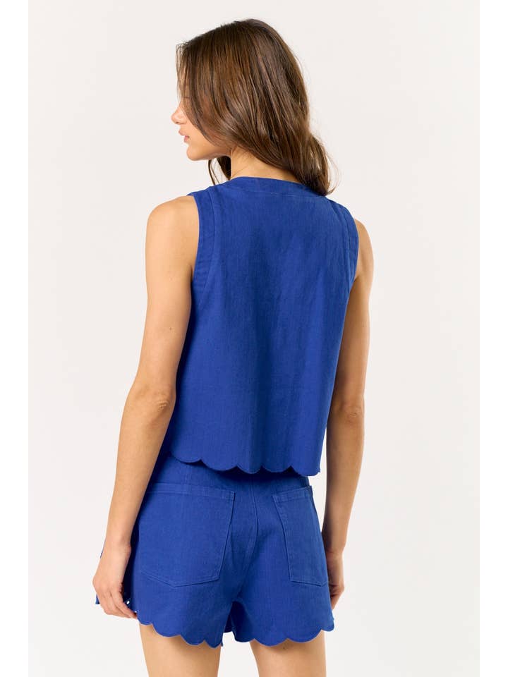 Lalavon - Wholesale Blouse - Women's - Floral Front Tie Embroidered Vest8