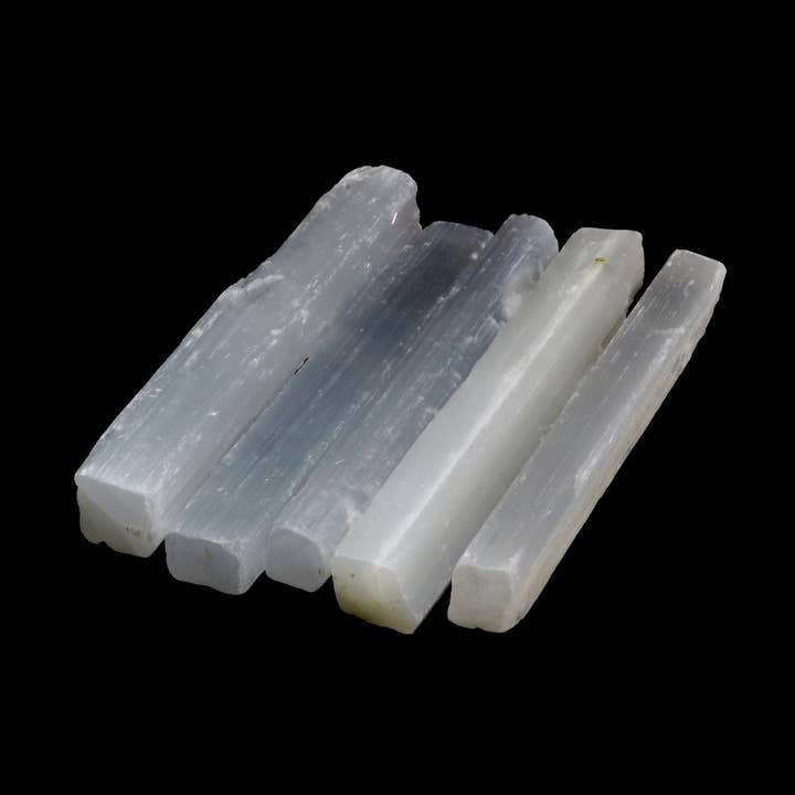 Selenite Sticks #2 - Confezione da 5 per la vendita all'ingrosso da parte di Stonebridge Imports