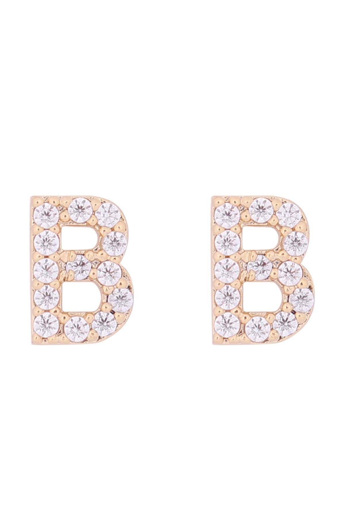 MYS Wholesale Inc - Wholesale Stud/Post Earrings - Cubic Zirconia Initial Earrings5