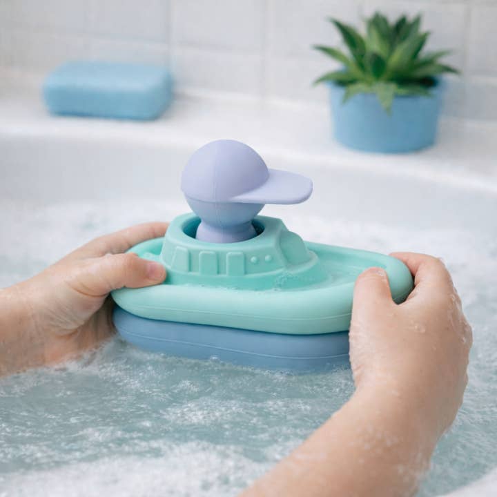 Juguete para baño - Set de 2 barcos y 1 capitán para venta al por mayor de PETIKIDS