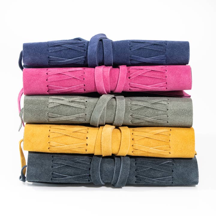 Andaluca - Wholesale Journal/Diary - Fuchsia Suede Journal w/ Organic Cotton Paper: Large6