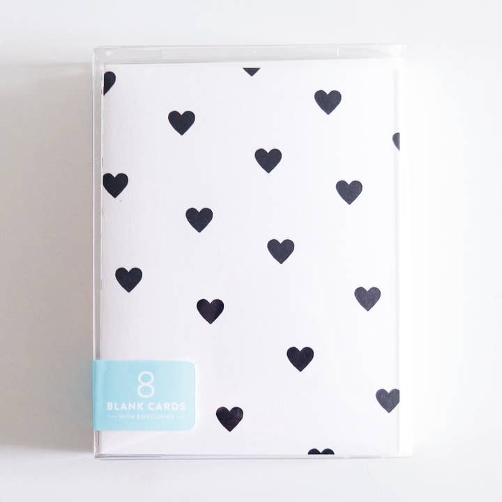 Sort Hjertemønster - Boxed Sæt for engroshandel hos Joy Paper Co.