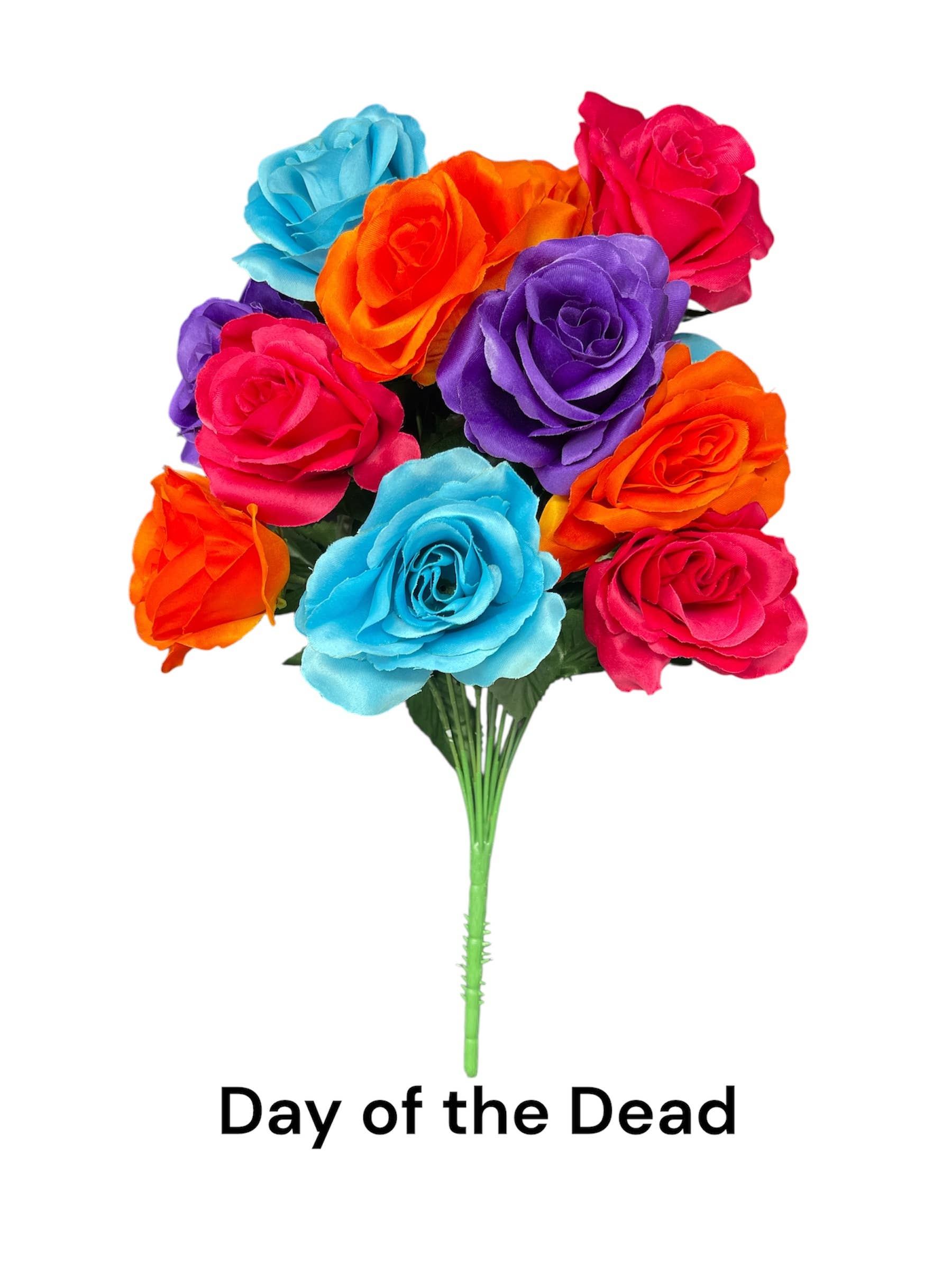 Thompson Wholesale - Wholesale Artificial Flowers - Color Fast Lillian Open Rose Bush (30 PK)13