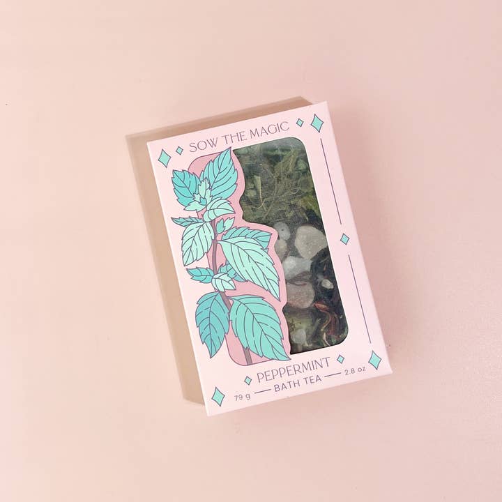 Sow the Magic - Wholesale Bath Soak/Milk - Peppermint Tarot Botanical Bath Tea Box