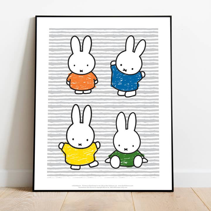 Star Editions – wholesale Art print – Miffy - 4 Images Of Miffy - 11X14” Premium Art Print1