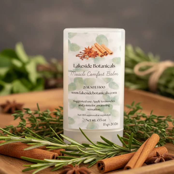 Muscle Comfort Balm for wholesale by Lakeside Botanicals
