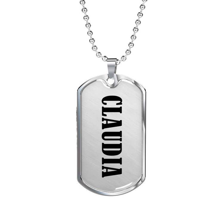 Claudia v01 - Luxury Dog Tag Necklace for wholesale by Unique Gifts Store