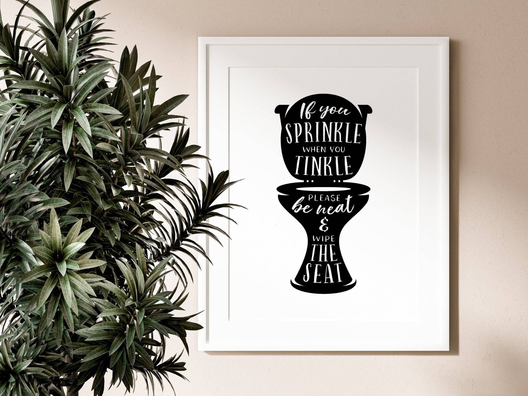 Moonshine Prints – Sinal de casa de banho por atacado – Se Polvilhar Poster Engraçado do Toalete4