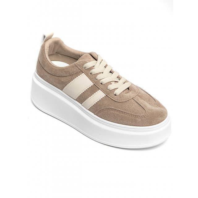 No Doubt Shoes - Wholesale Sneakers - Dames - DAMES SNEAKERS MET VETERS EN DIKKE ZOOL, ZIJDETAILS, ONTWERPERSTIJL4