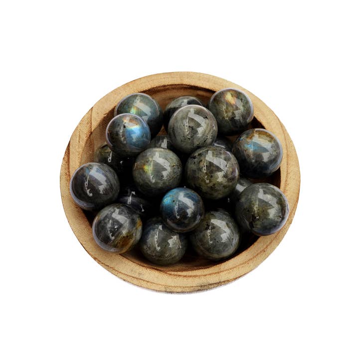Kaia & Crystals - Wholesale Spirituele steen/kristal - Labradoriet kristallen bol (25 mm - 40 mm)3