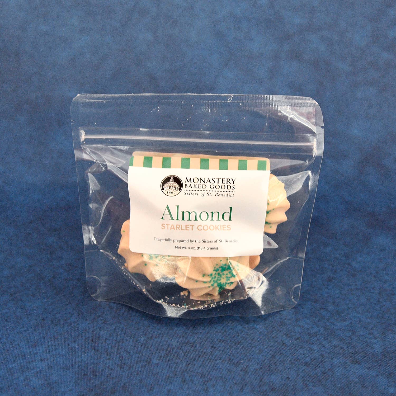 Monastery Baked Goods - Wholesale Cookie - Almond Starlet Cookies (4-oz)